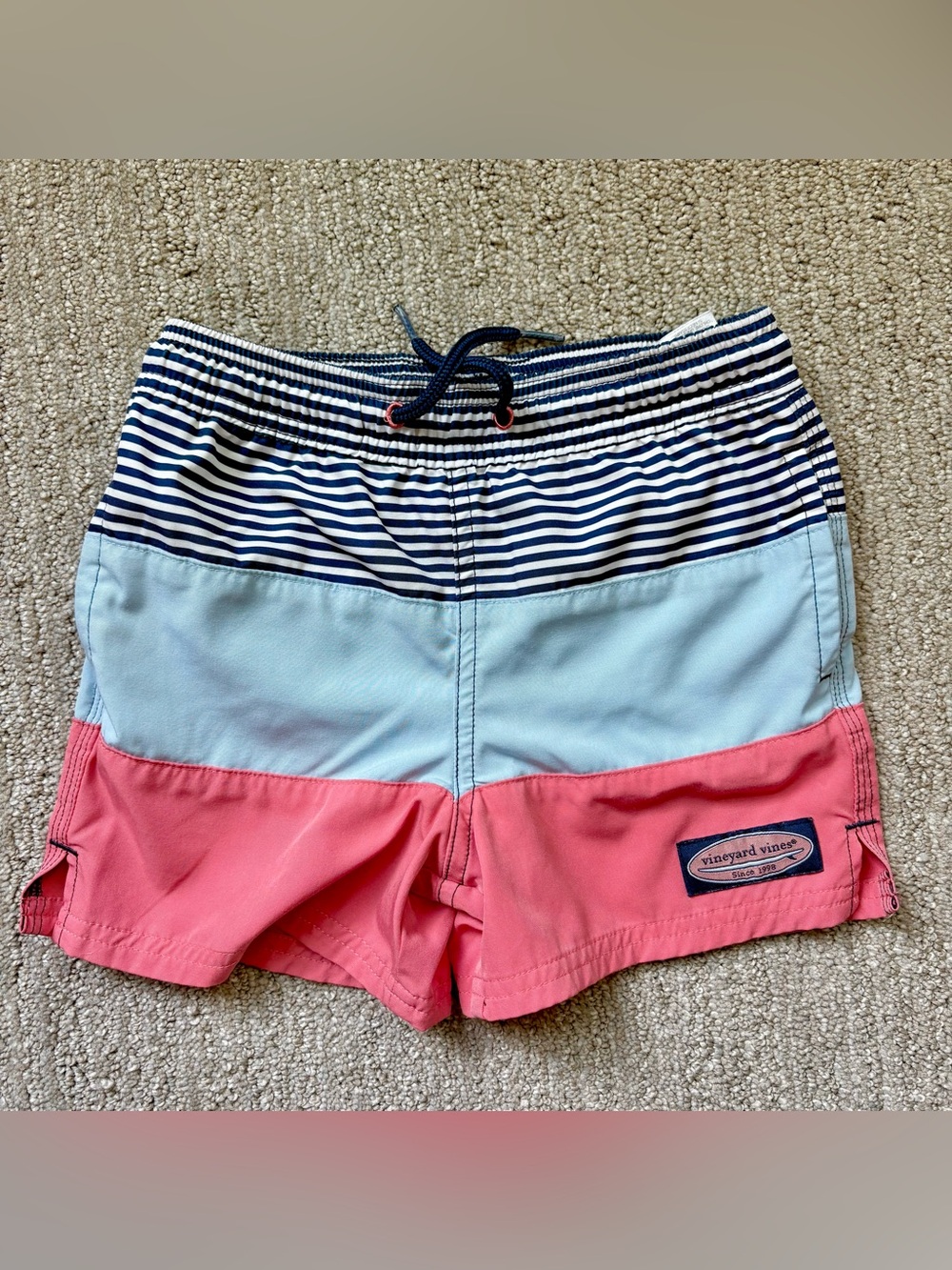 Boys Vineyard Vines Colorblock Drawstring Swimsuit 4t